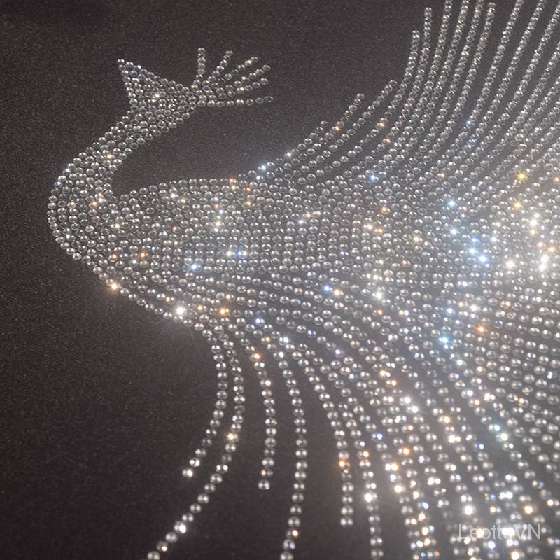 Hàng Mới Về Nhãn Dán Quần Áo Đính Đá Họa Tiết Thiên Nga Siêu Nhấp Nháy Phong Cách Mới DIY Jtmm