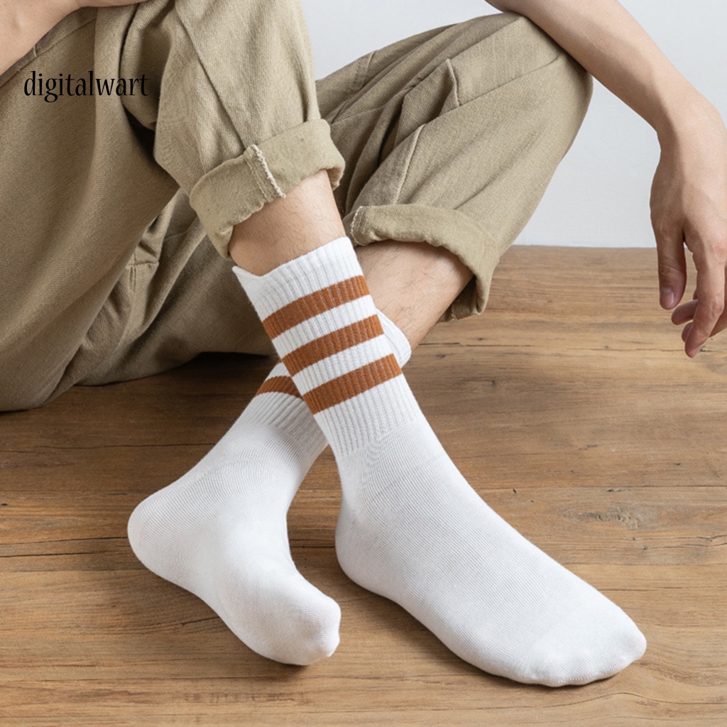 Kỹ Thuật Số| 1 Đôi Vớ Cotton Ống Trung Co Giãn Chống Trượt Thấm Hút Mồ Hôi Thoáng Khí Giữ Ấm Mùa Thu Đông Cho Nam