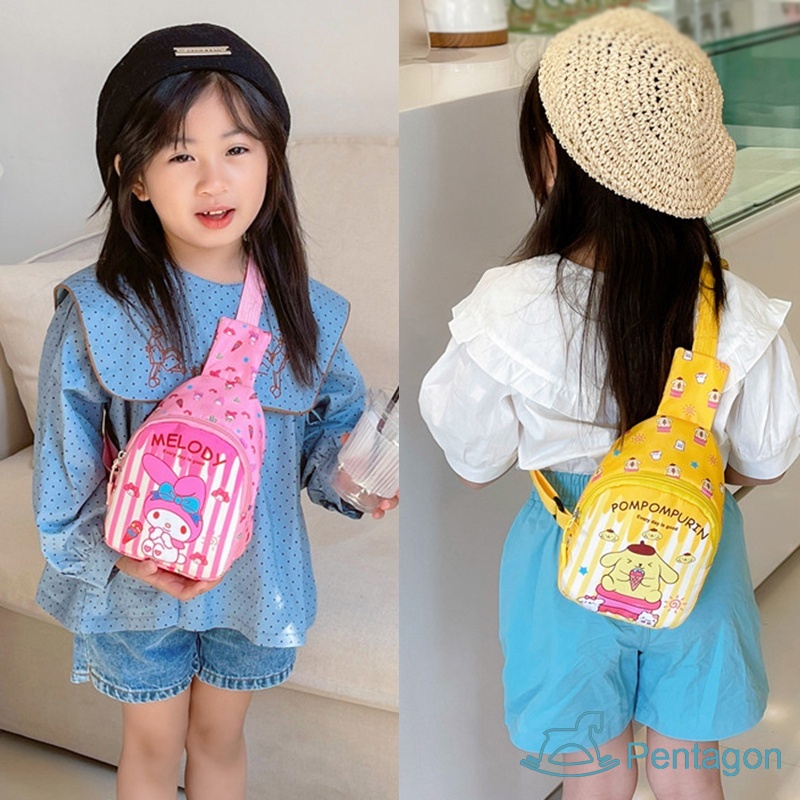 Túi Đeo Chéo In Họa Tiết Hoạt Hình Dễ Thương Phong Cách Hàn Quốc