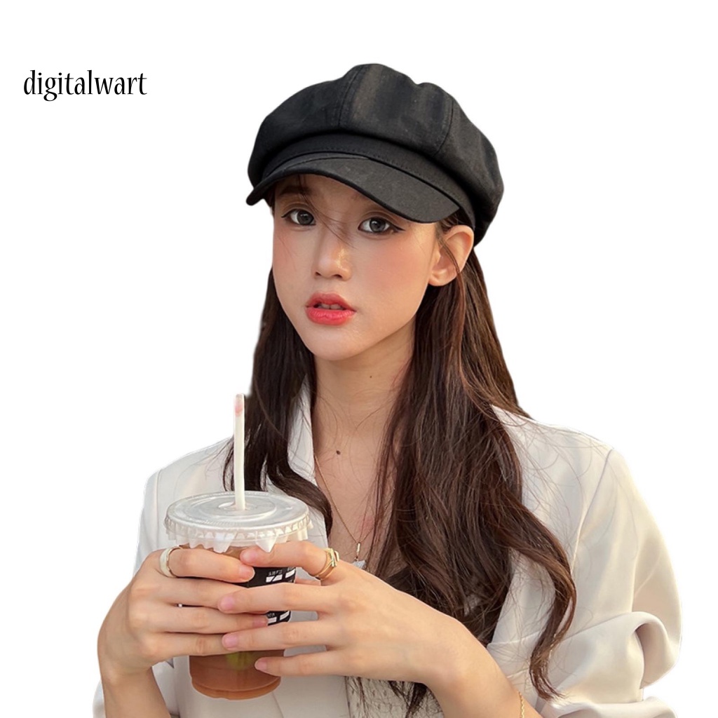 Kỹ Thuật Số| Mũ Beret Cotton Màu Trơn Phong Cách Anh Quốc Thời Trang Thu Đông Cho Nữ