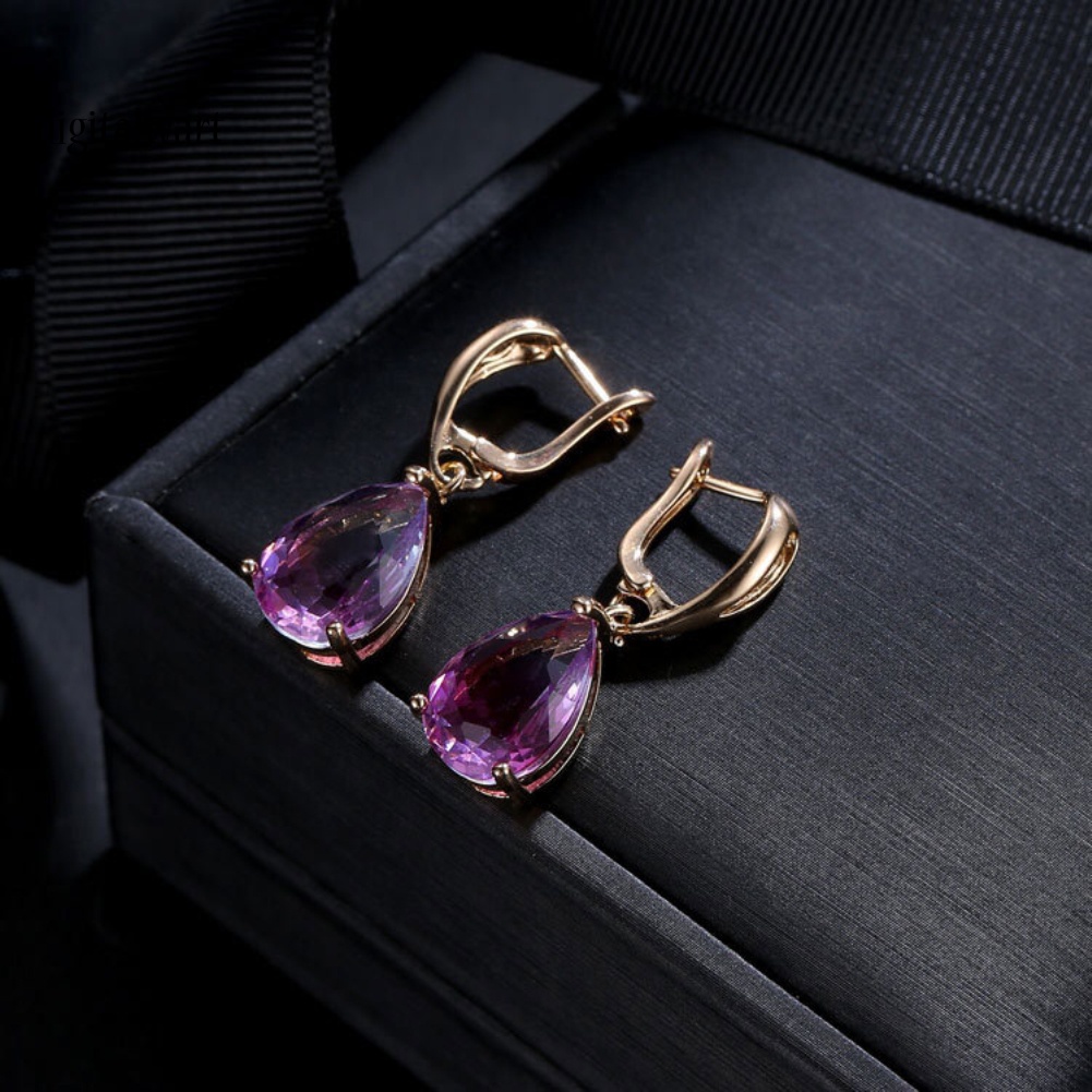 Kỹ Thuật Số| Bông Tai HìNh GiọT NướC ĐíNh Đá Sang TrọNg