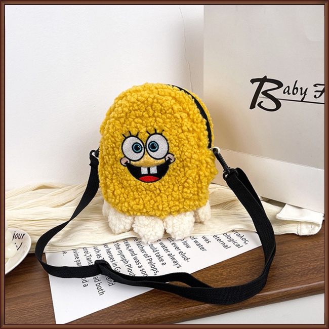 Túi Đeo Chéo Bằng Vải Bông Kiểu Hoạt Hình Dễ Thương Dành Cho Bé Gái