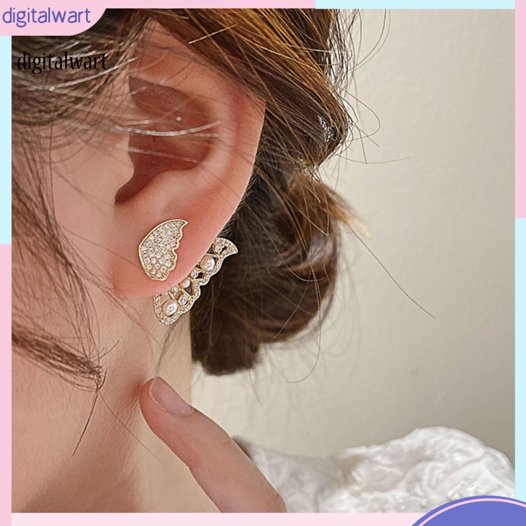 Kỹ Thuật Số| 1 Đôi Bông Tai Hình Con Bướm Đính Đá Thời Trang Dành Cho Nữ