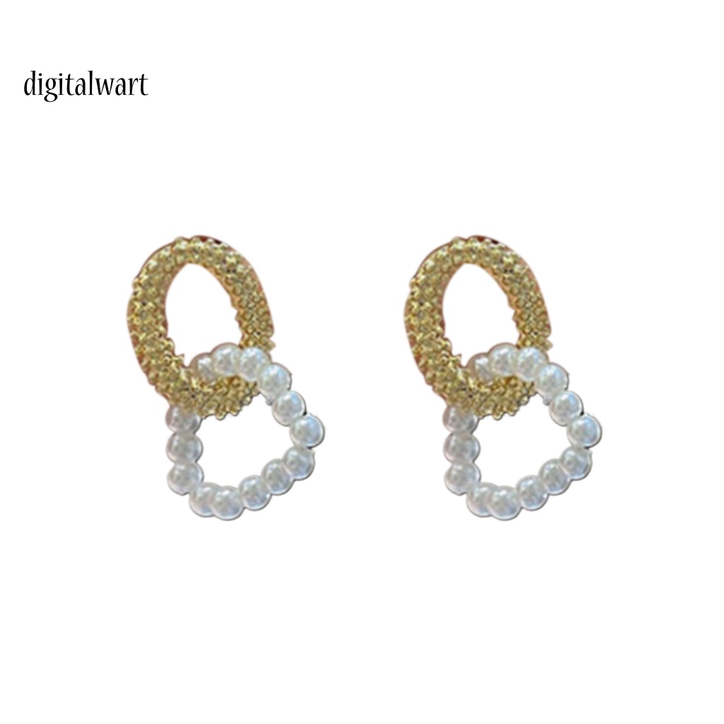 Kỹ Thuật Số| 1 Đôi Bông Tai Hình Hoa Đính Ngọc Trai Giả Phong Cách Vintage Dành Cho Nữ