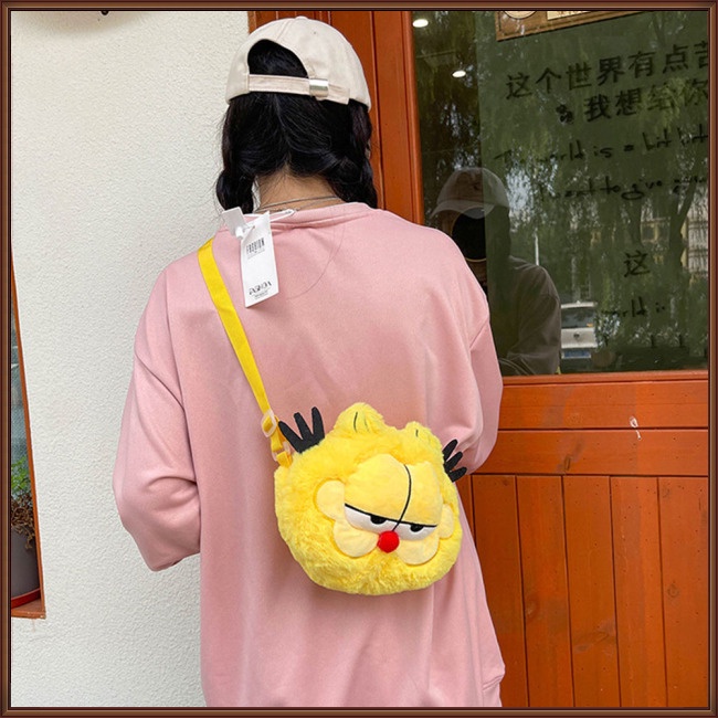 Túi Đeo Vai Bằng Vải Bông Họa Tiết Hoạt Hình Sáng Tạo Dễ Thương Cho Nữ