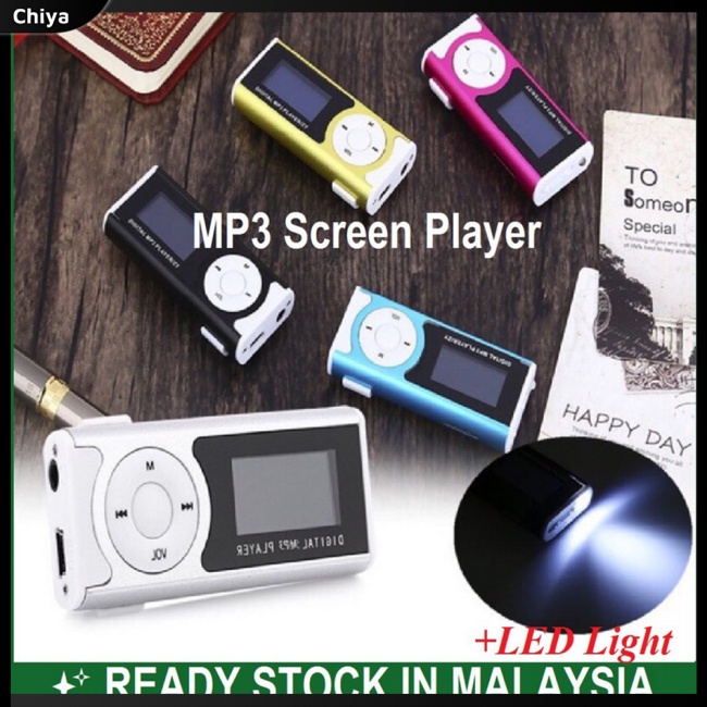 Máy Nghe Nhạc MP3 Màn Hình Lcd Có Thể Sạc Lại Hỗ Trợ Thẻ Nhớ Micro Tf Sd