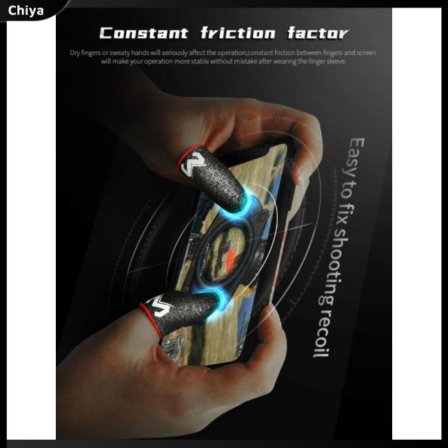 1 Đôi Găng Tay Sợi Bạc Đeo Ngón Tay Chống Mồ Hôi Thoáng Khí Dùng Chơi Game Điện Thoại