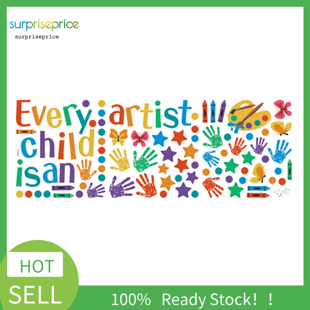 Sticker PVC Dán Tường Tự Dính Chống Xé Họa Tiết Bảng Chữ Cái Bắt Mắt Nhiều Màu Sắc Trang Trí Phòng Trẻ Em