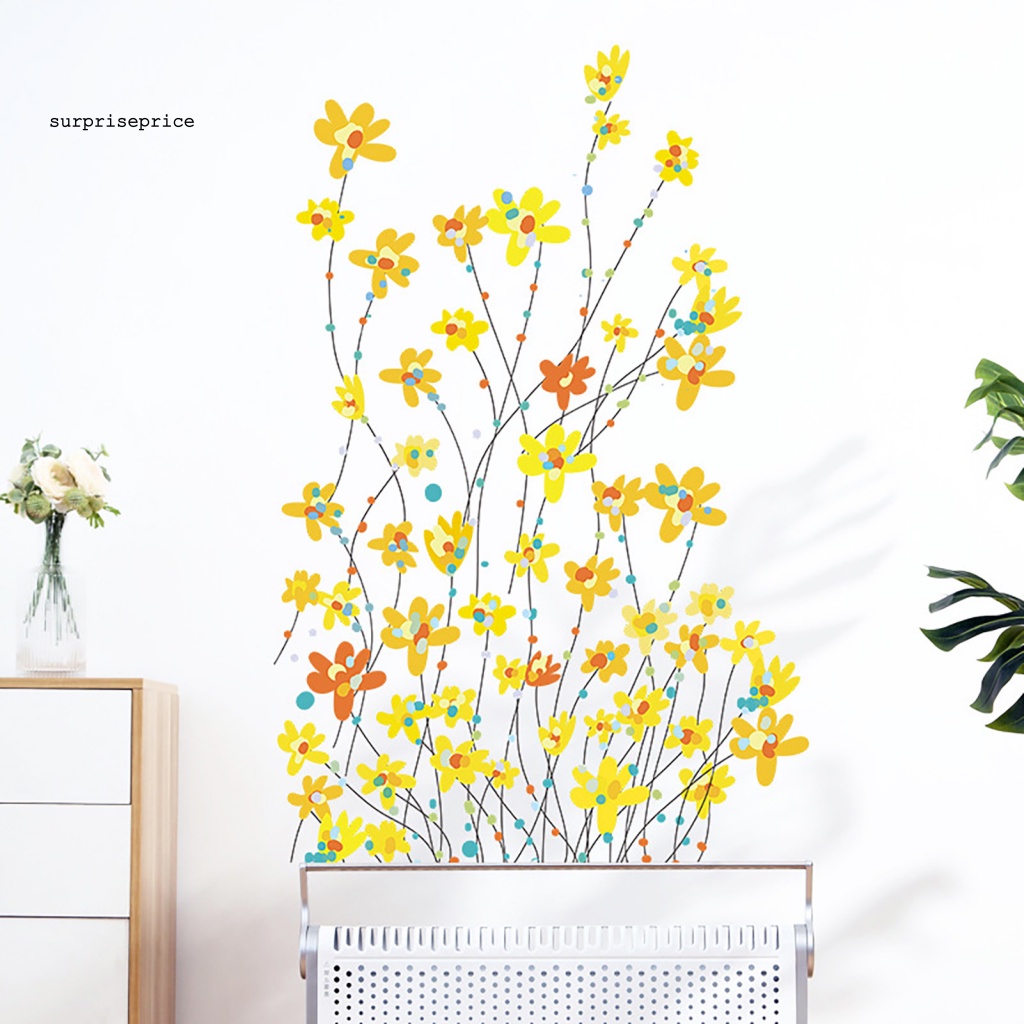 1 Tờ Sticker PVC Dán Tường Tự Dính Họa Tiết Hoa Có Thể Tháo Gỡ Trang Trí Nhà Cửa