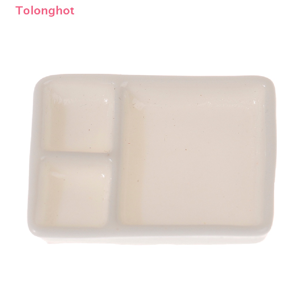 Set 2 Đĩa Trắng Tỉ Lệ 1: 12 Trang Trí Nhà Búp Bê