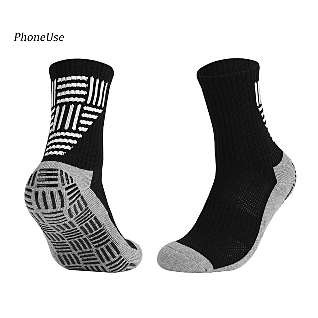 1 Đôi Tất Thể Thao Da PU Chống Trượt Thấm Hút Mồ Hôi Cho Nam