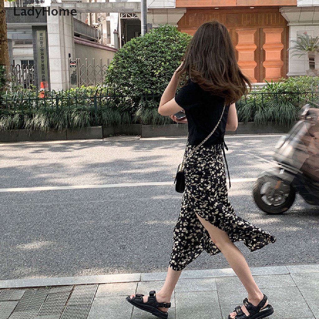 Lhj Chân Váy Voan Hoa Chuông Nhẹ Nhàng Cao Cấp Phong Cách Vintage Pháp TPN
