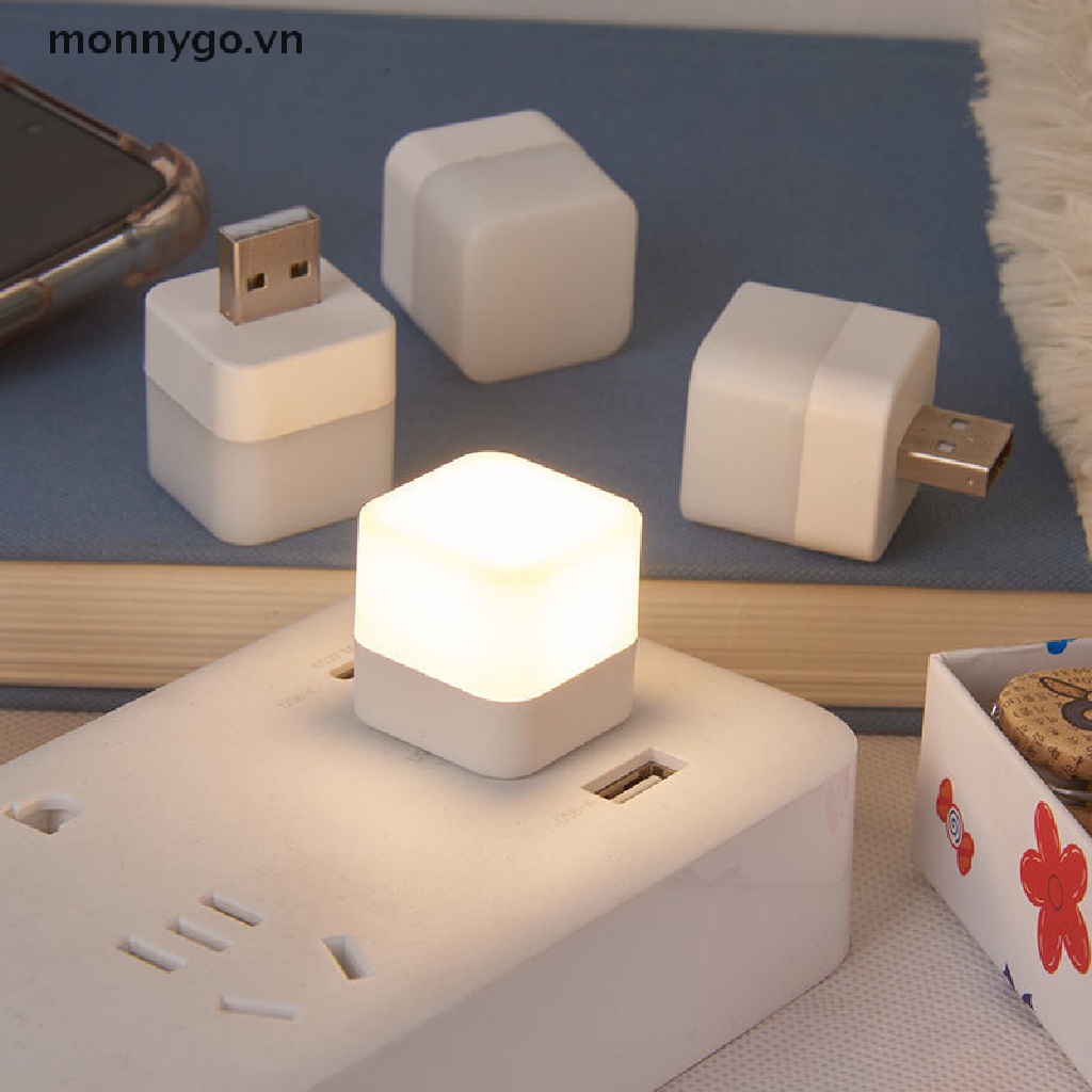 1 Đèn LED Mini Sạc USB Hình Tròn Bảo Vệ Mắt Dùng Khi Đọc Sách