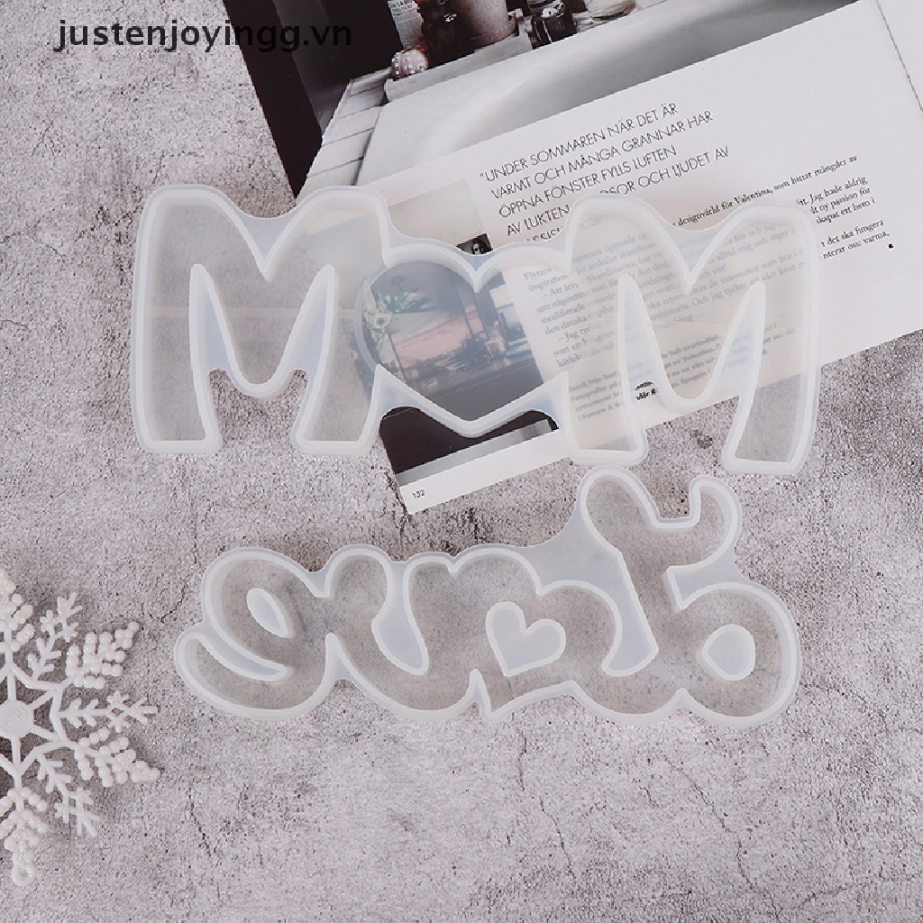 Khuôn Silicone Epoxy Resin Pha Lê Chữ Mom / / justenjoyingg.vn / / DIY Làm Quà Tặng Ngày Của Mẹ