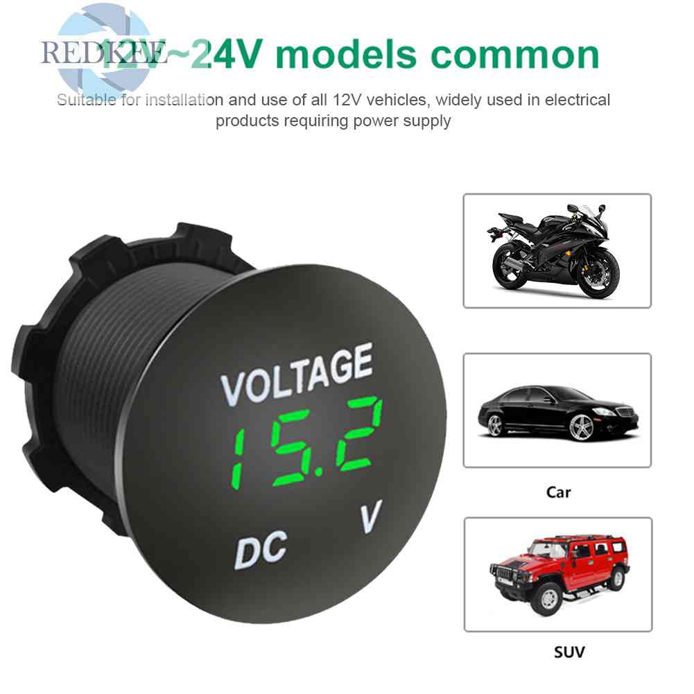 Vôn Kế Kỹ Thuật Số 9-30V Chuyên Dụng Cho Xe Hơi / Xe Máy