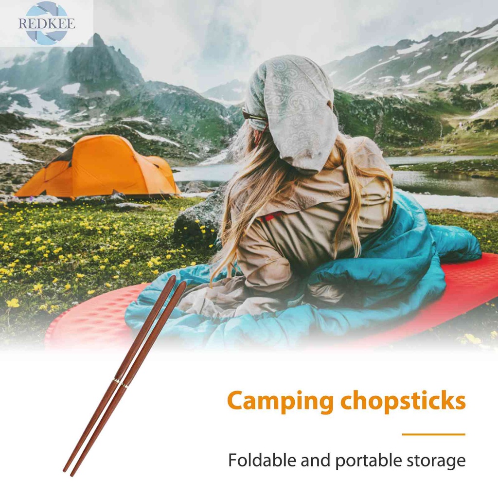 Đũa Gấp Bằng Thép Không Gỉ Với Túi Đựng