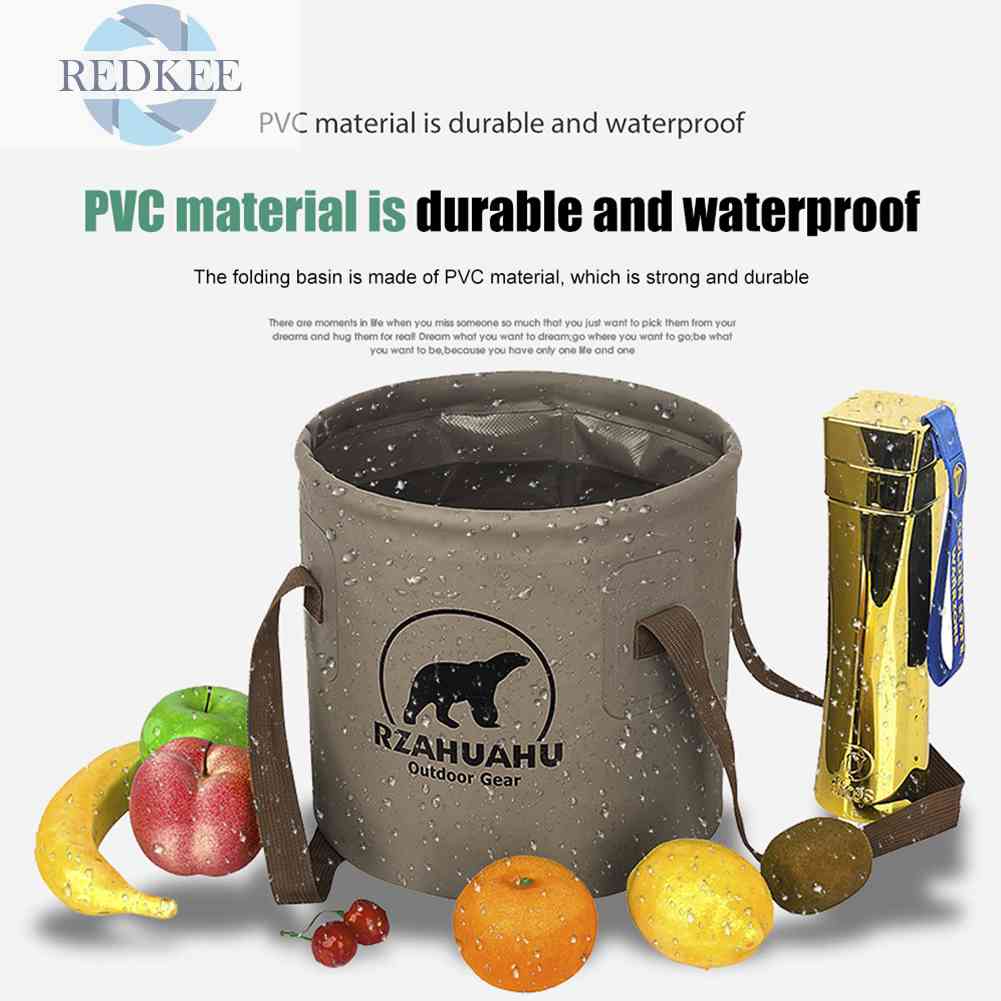 Xô Đựng Nước Hình Tròn Có Thể Gấp Gọn Tiện Dụng Mang Theo Du Lịch