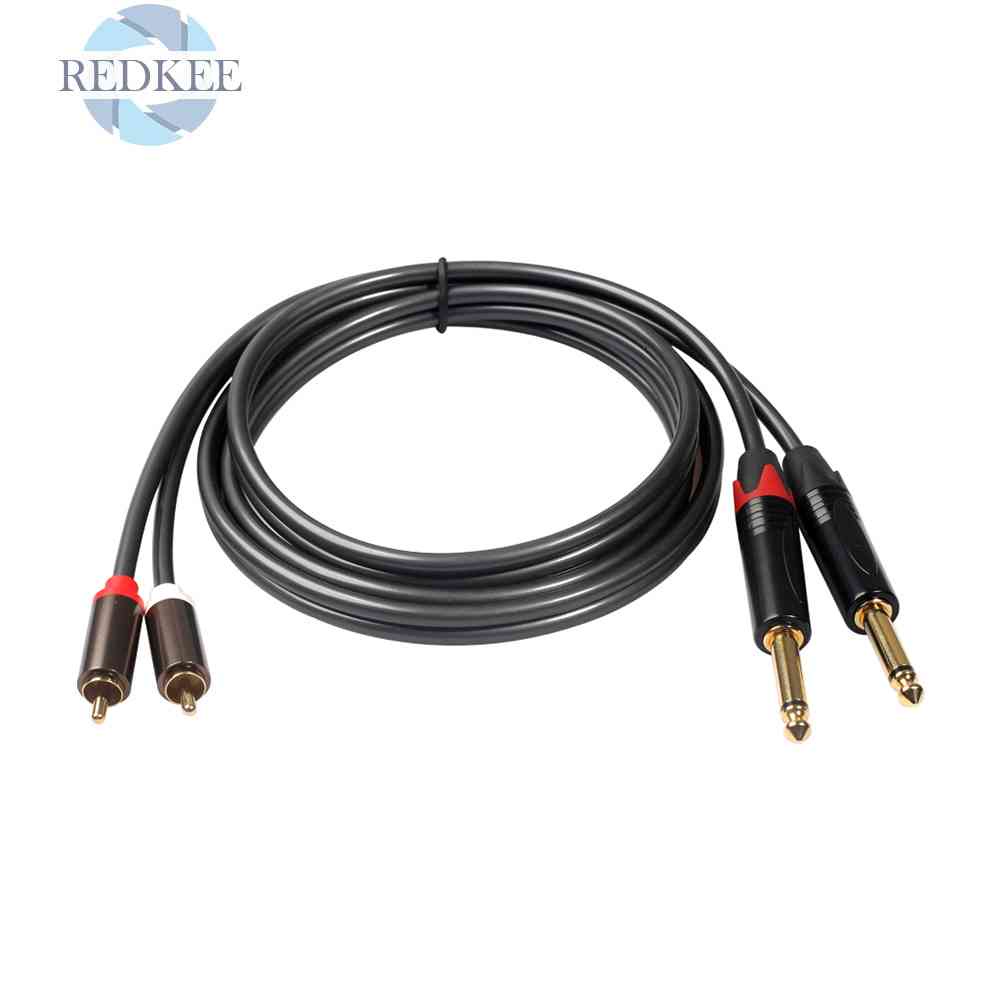 Cáp ChuyểN ĐổI Âm Thanh RCA KéP 6.35mm 1 / 4 TS Mono Sang RCA 4.9ft