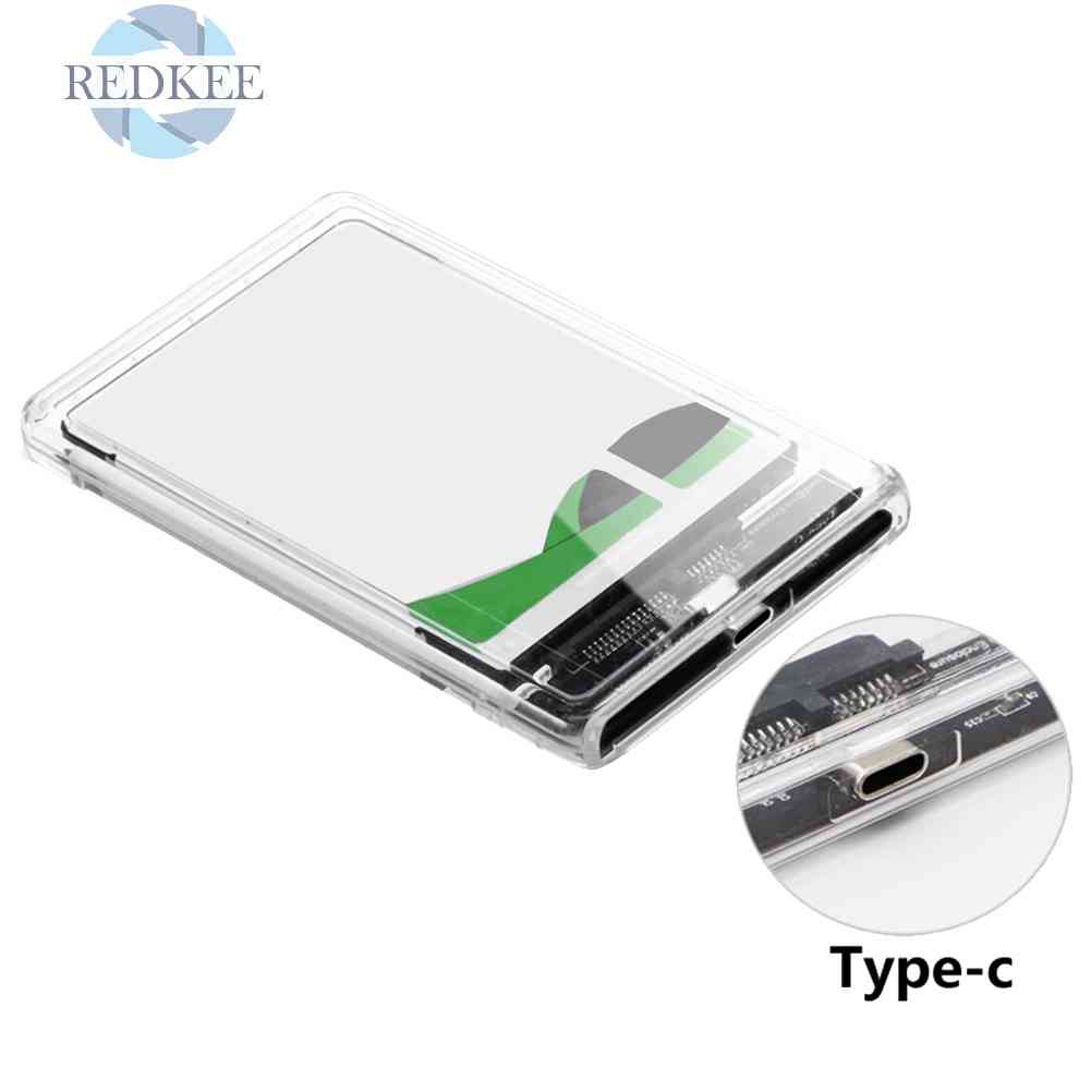 Hộp Đựng Ổ Cứng Trong Suốt 2.5 inch Loại C Sang SATA HDD SSD