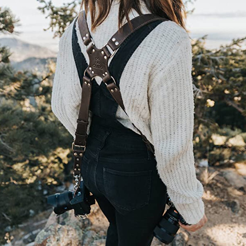 Phụ kiện dây đeo camera cho dây da hai camera hai camera