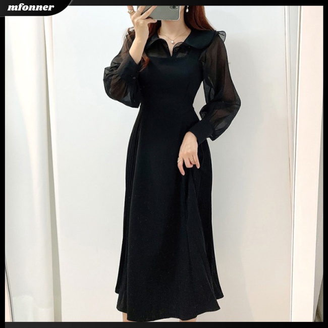 Đầm Dài Hai Dây Cổ Chữ V Xếp Ly Màu Trơn Thời Trang Cho Nữ