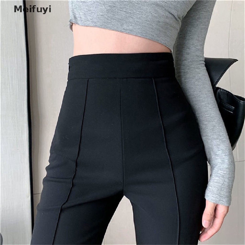 Quần Ống Loe Lưng Cao Thời Trang Mùa Hè Cho Nữ