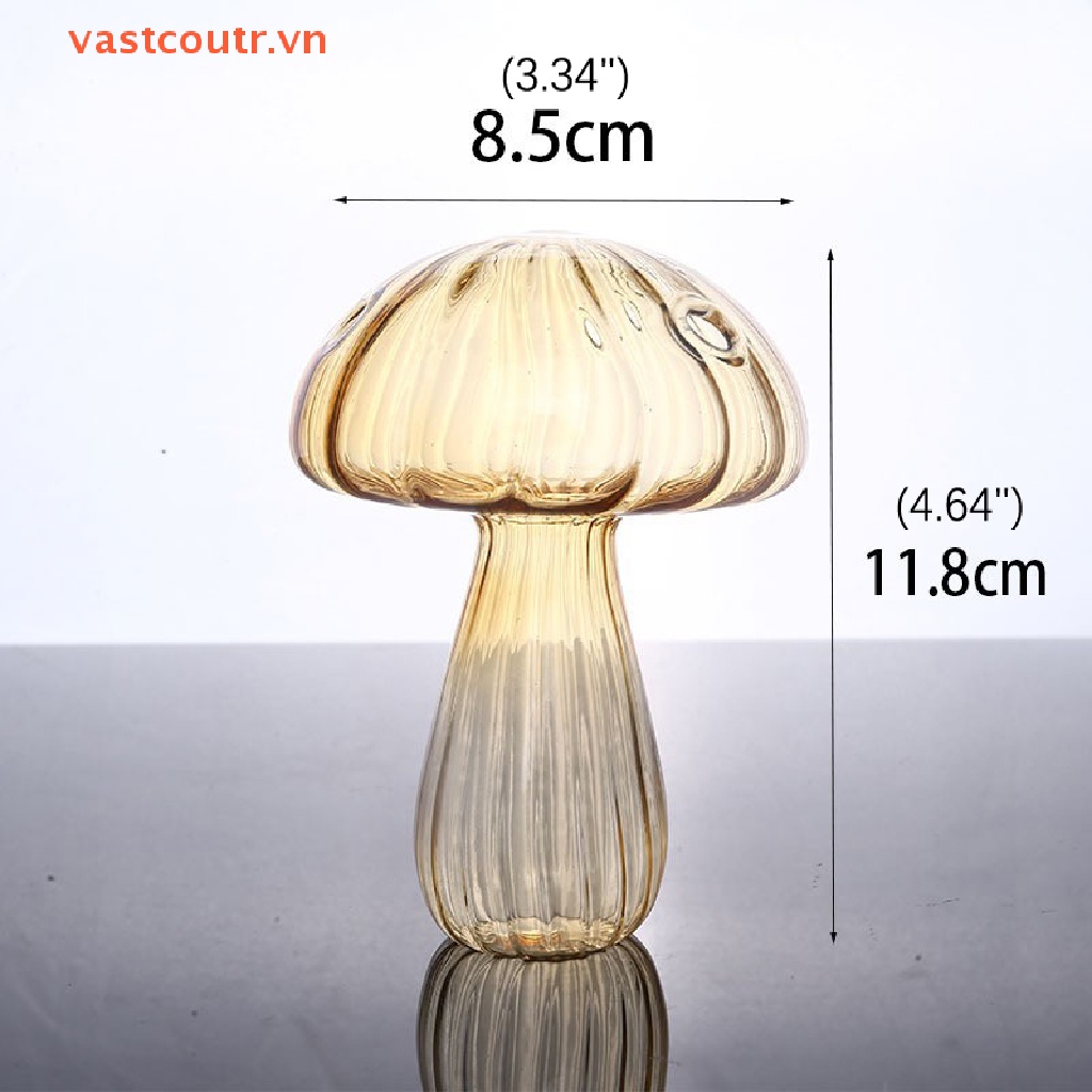Bình Hoa Thủy Tinh Hình Cây Nấm Đơn Giản Sáng Tạo Trang Trí Nhà Cửa