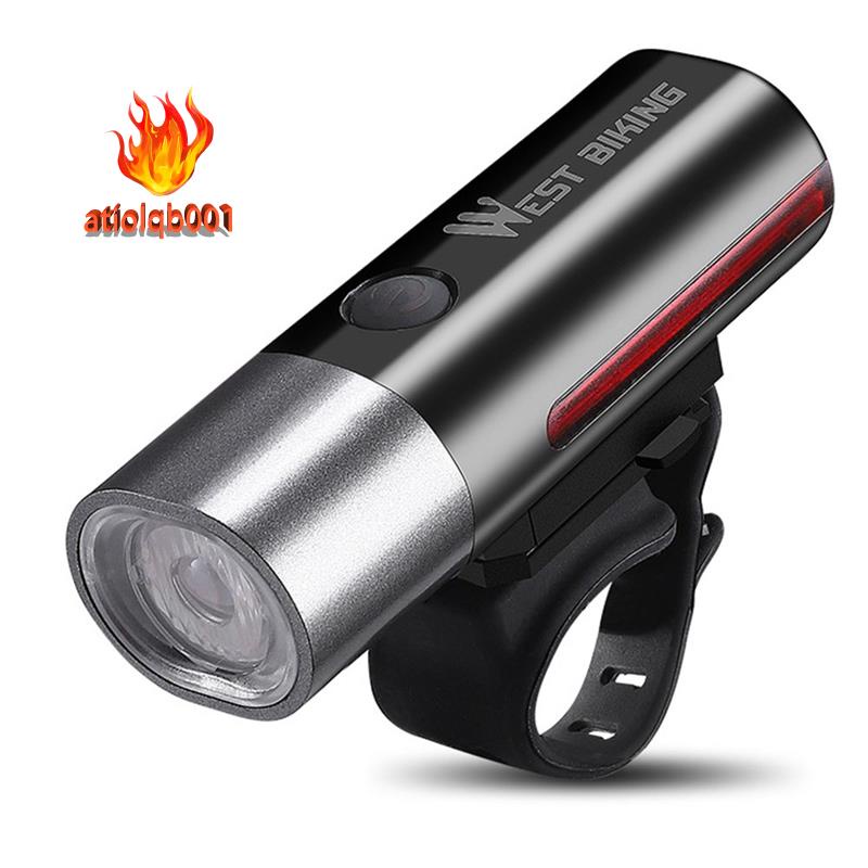 1 Bộ Đèn Pha LED Gắn Phía Trước Xe Đạp Sạc Cổng USB Chống Mưa