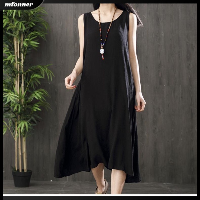 Đầm Dài Không Tay Màu Sắc Thời Trang Mùa Hè Cho Nữ