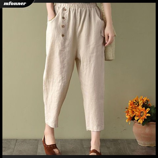Quần Dài Dáng Rộng Mỏng Màu Sắc Đơn Giản Thời Trang Cho Nữ