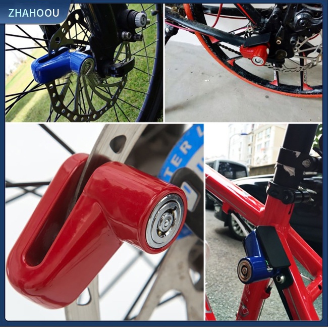 ☃Nhà Cửa☃ Khóa Phanh Đĩa Xe Đạp / Xe Máy Hình Chữ U Chống Trộm Không Thấm Nước Kèm Chìa Khóa