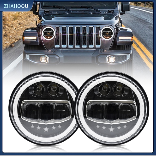 ☃Nhà Cửa☃ Đèn Pha Led Tròn 7 Inch 6000k / 3000k 20000lm Bằng Nhôm Chống Thấm Nước Chuyên Dùng Cho Xe Mô Tô