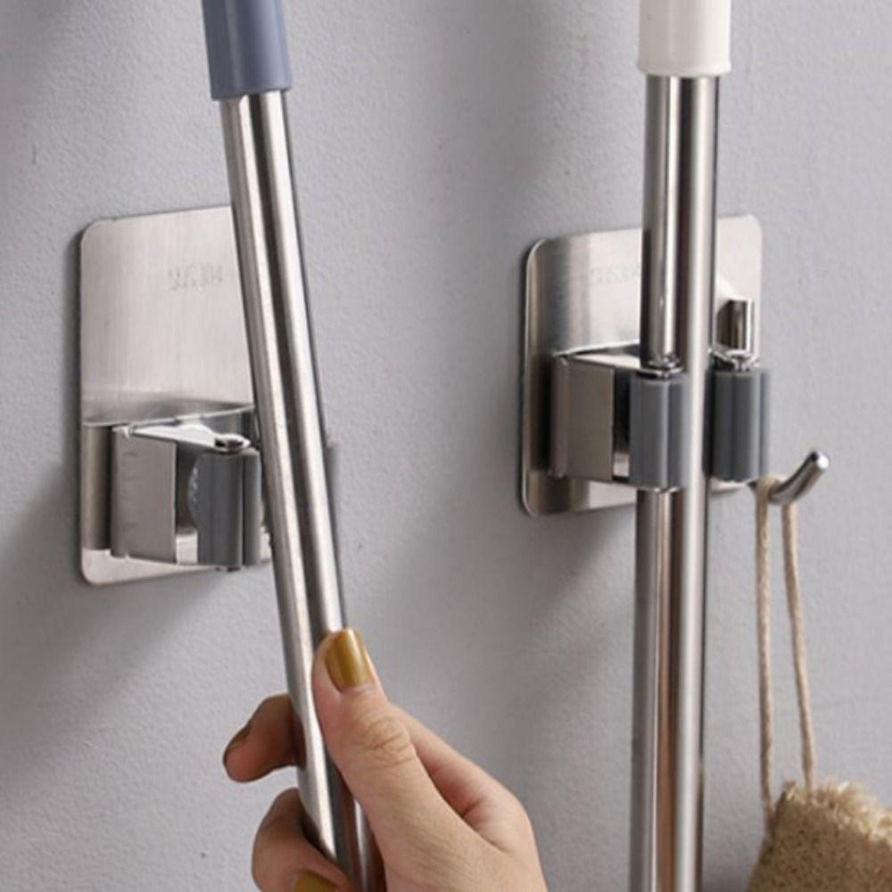 Giá Đỡ Móc Treo Chổi / Đồ Dùng Nhà Bếp Đa Năng Tiện Dụng