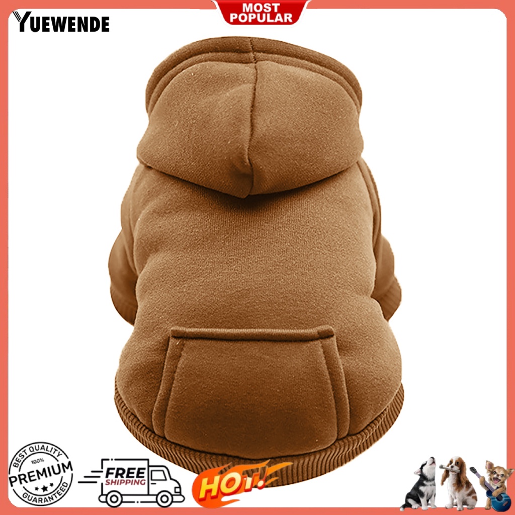 Áo Nỉ Có Mũ Trùm Hai Lớp Thời Trang Thu Đông Cho Thú Cưng