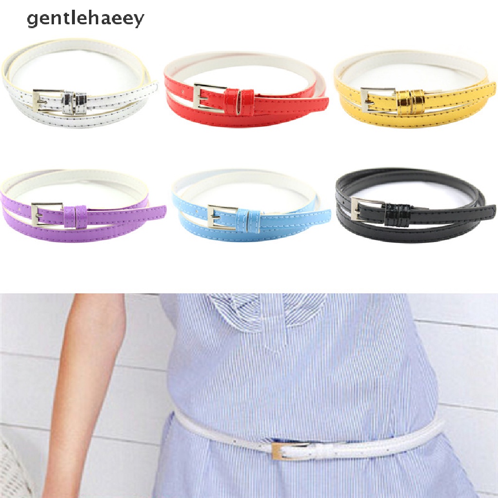 Thắt Lưng Da Pu Khóa Hình Nơ Dáng Ôm Thời Trang Cho Nữ