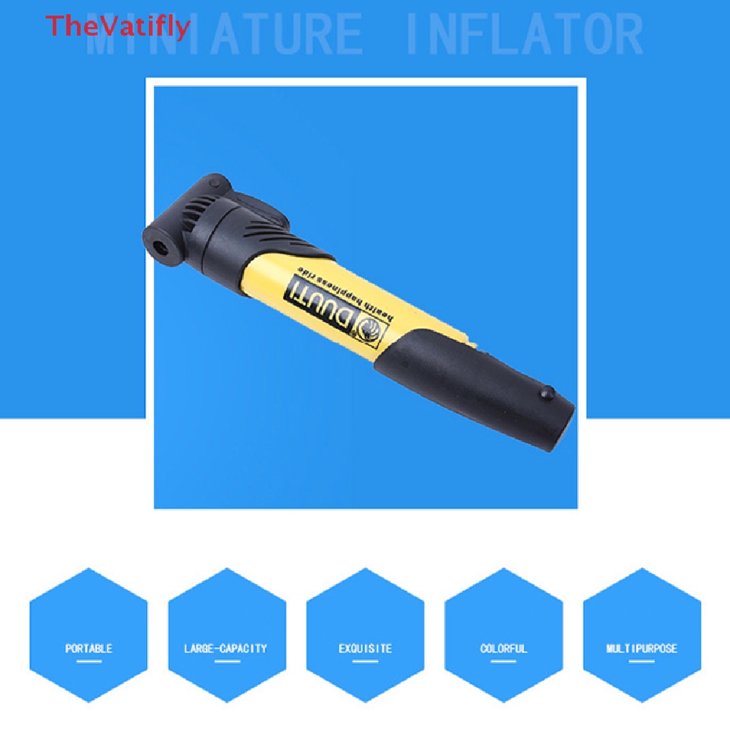 [TheVatifly] Bicycle Pump Mini Portable High-strength Bicycle Accessories Air Pump Inflator Lightweight Mountain Bike Cycling Pump Tool HOT