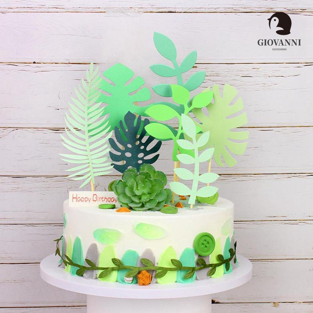 Topper Cắm Trang Trí Bánh Kem Hình Lá Cọ