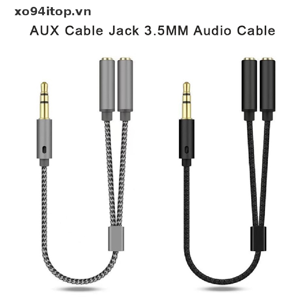 Dây Cáp Âm Thanh Bện Sợi Nylon Hai Đầu Cắm 3.5MM