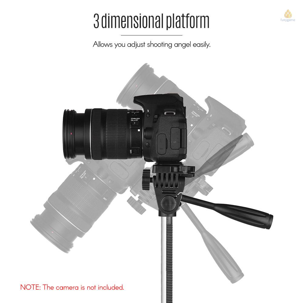 Giá Đỡ Ba Chân Bằng Hợp Kim Nhôm Tải Trọng Tối Đa 3kg Cho Máy Ảnh Andoer Giá Đỡ Điện Thoại / Máy Ảnh DSLR 135cm / 53in Có Túi Đựng Tiện Lợi