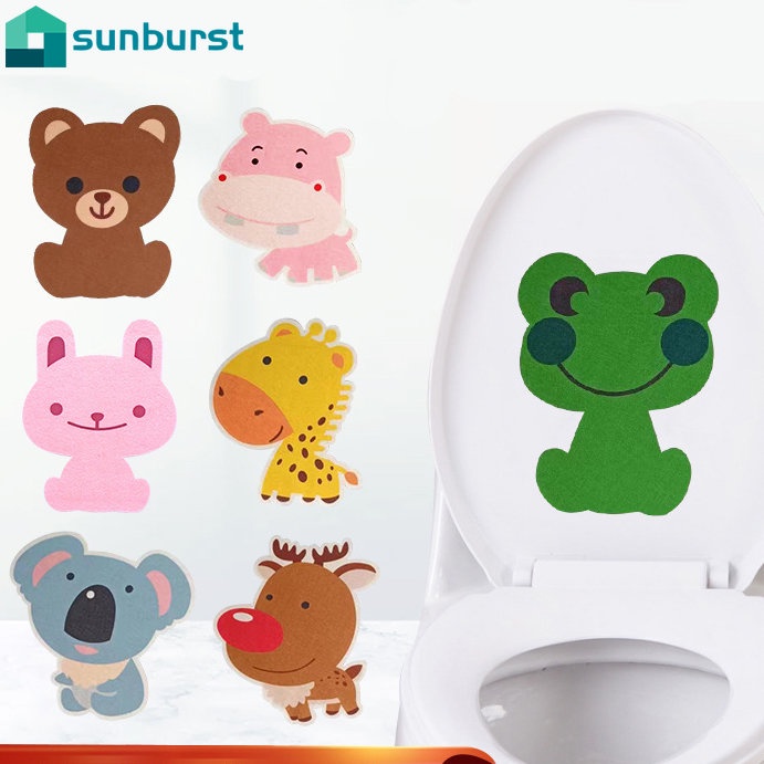 Miếng Dán Tường Trang Trí Phòng Tắm / Tủ Quần Áo Tự Dính Khử Mùi Họa Tiết Động Vật Hoạt Hình
