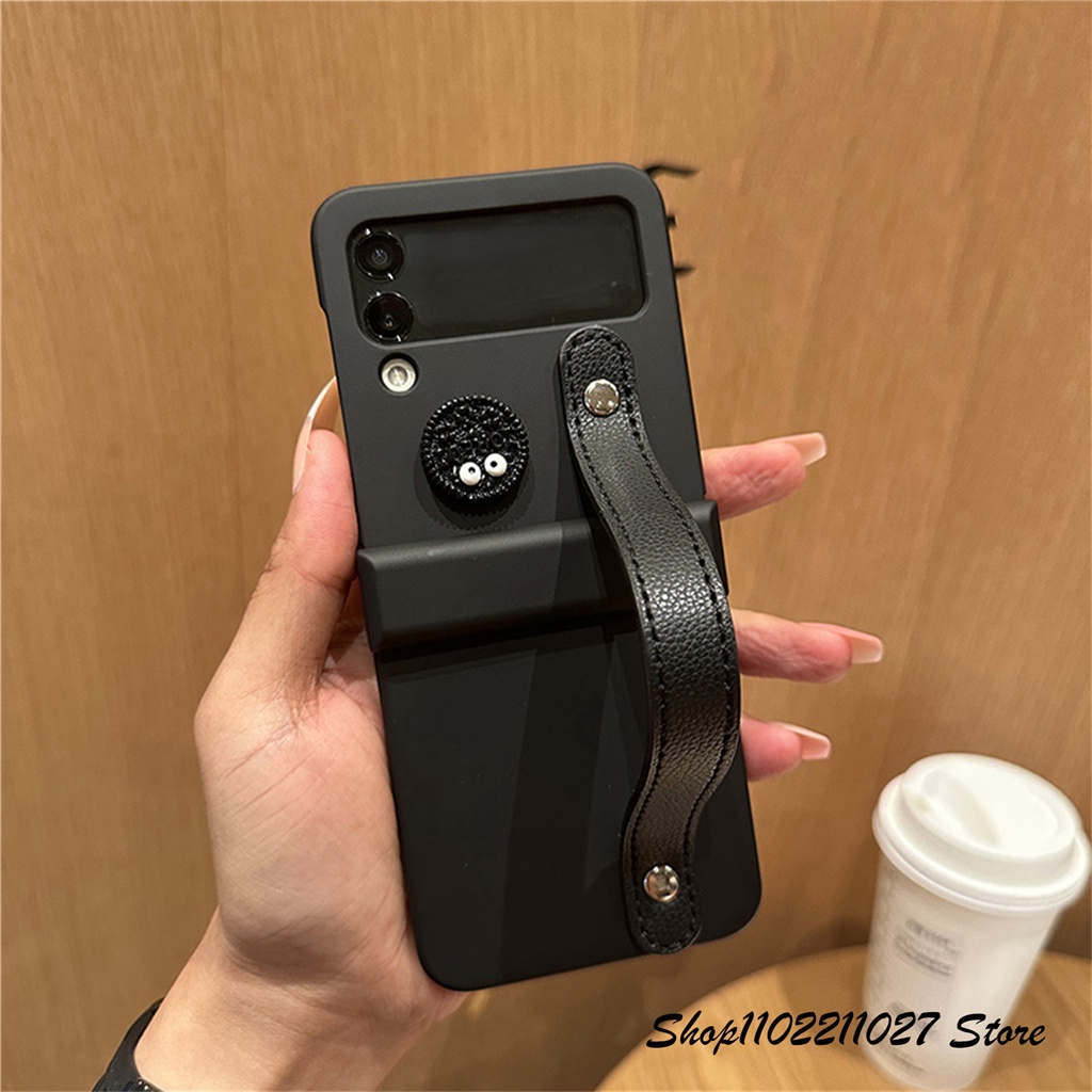 Bao Da Điện Thoại Hình Bánh Quy 3D Dễ Thương Có Giá Đỡ Cho Samsung Galaxy Z Flip 3 4 5G Z Flip3 Flip4 Zflip3