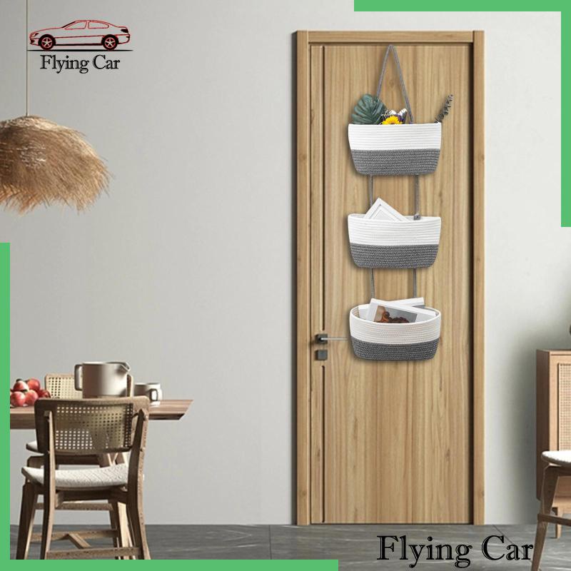 Giỏ Đựng Đồ Treo Tường Tiết Kiệm Không Gian Bằng Cotton Cho Phòng Trẻ Em / Phòng Tắm / Bếp 2