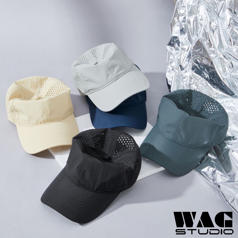 Mũ Lưỡi Trai 6 Ngăn Thoáng Khí Nhanh Khô Màu Trơn Thời Trang Mùa Hè Cho Nam Và Nữ