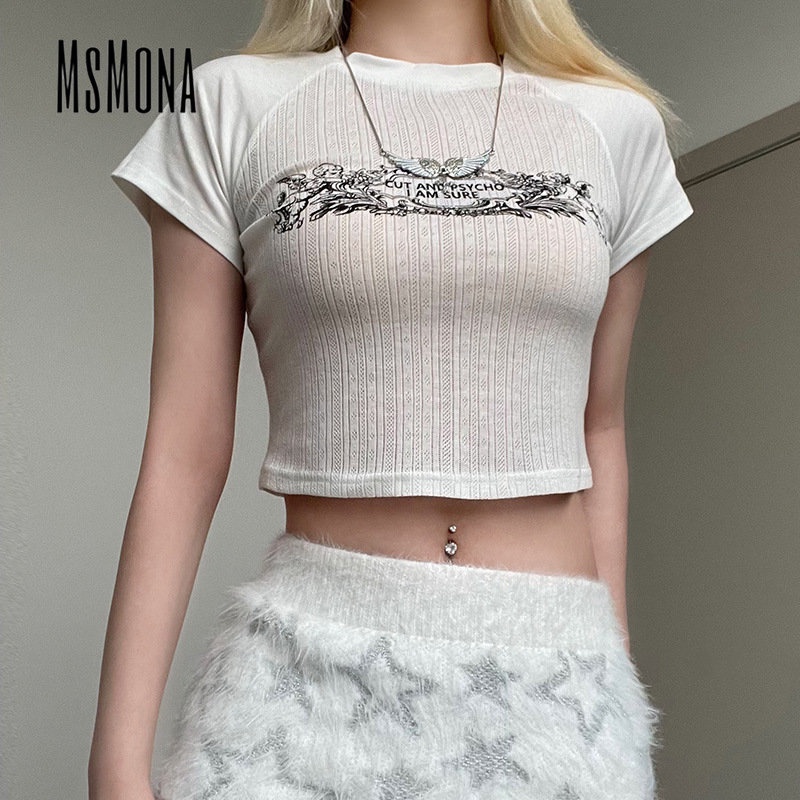 Áo Thun Tay Ngắn Cổ Tròn Màu Trơn Thời Trang 2023 Dành Cho Nữ