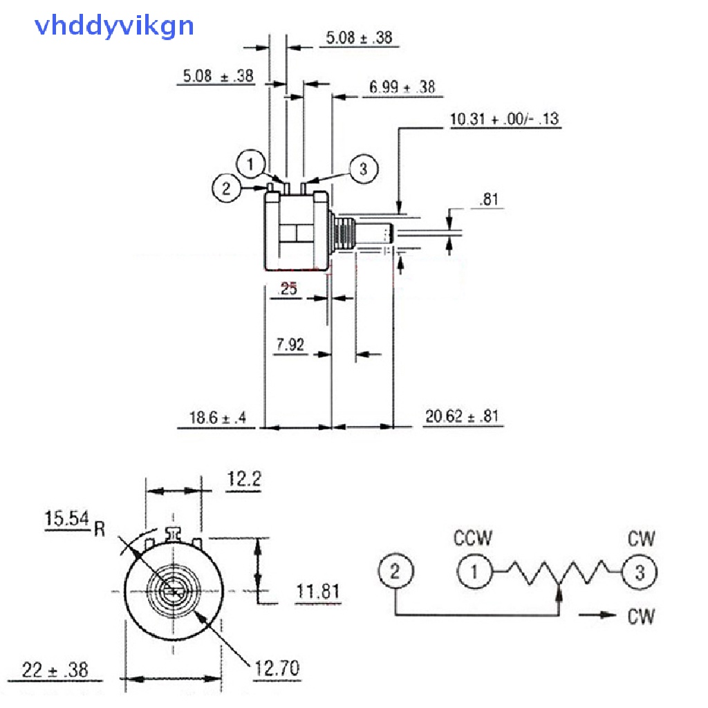 Chiết Áp Đa Năng VHDD 3590s-2-101 1K 2K 5K 10k 20K 50K 100K 100R 200R 500R