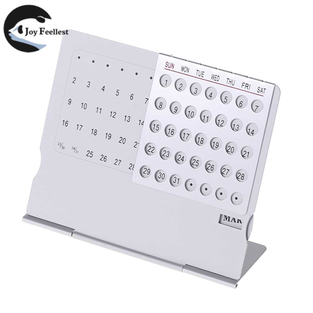Aluminium Alloy Assembling Calendar Foldable Silvery Durable for Office Supplies