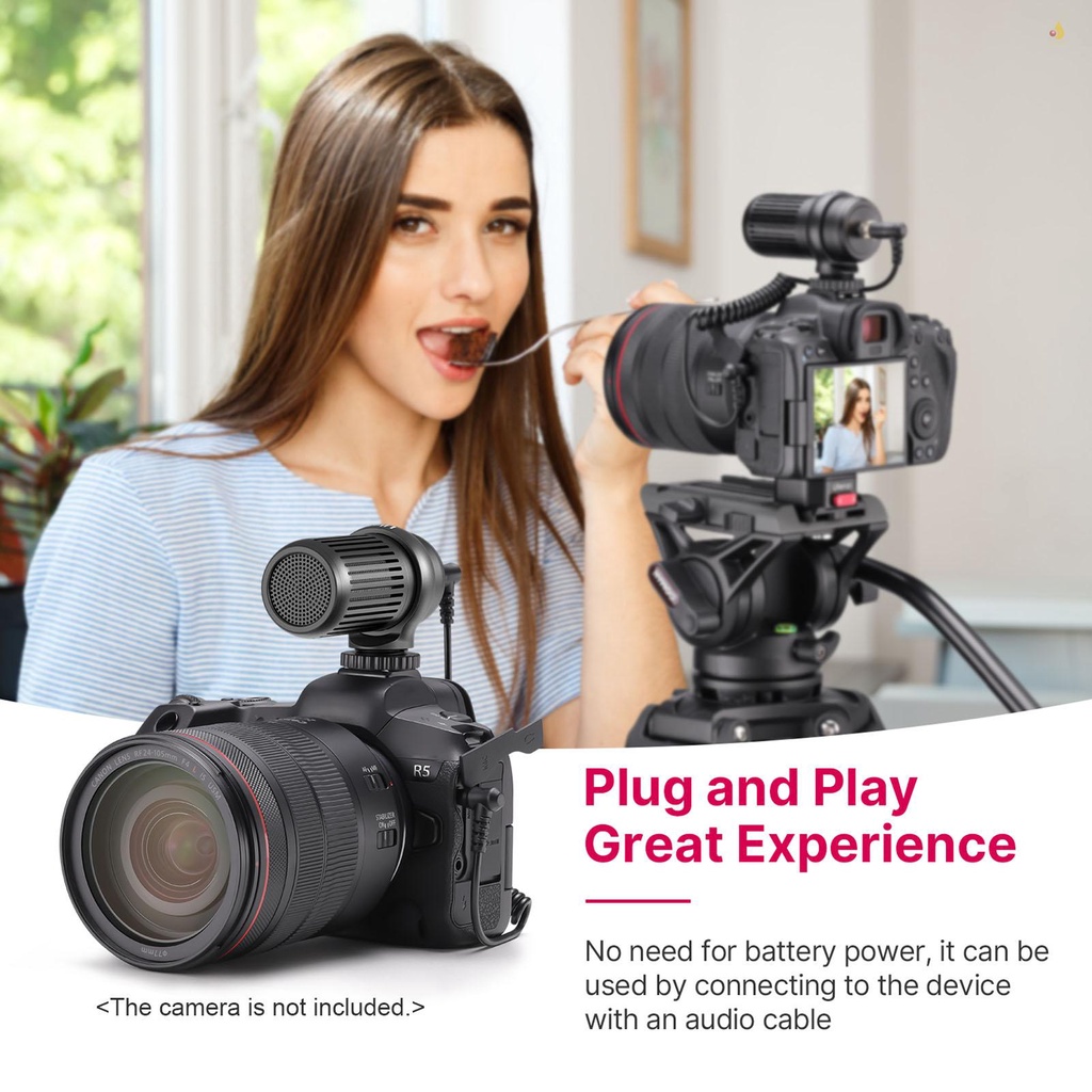 Micro Ulanzi NM-01 Nova Mic01 Jack 3.5mm Chuyên Dụng Cho Máy Ảnh DSLR / Điện Thoại Thông Minh