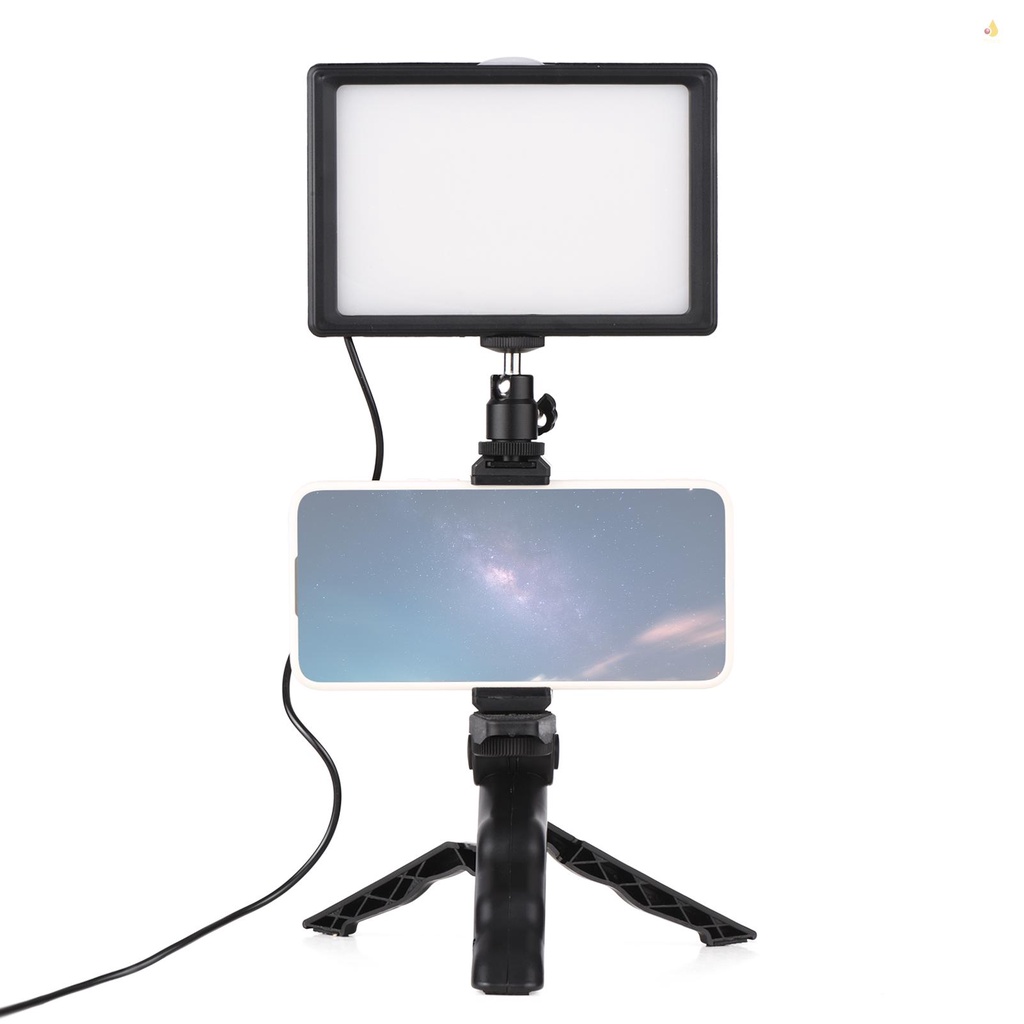 Bộ Đèn LED Andoer Để Bàn Chuyên Nghiệp + Giá Đỡ Ba Chân Điều Chỉnh Được + 120 Hạt Đèn Màu Nhiệt Độ 3200-5600K 14 Mức Độ Sáng