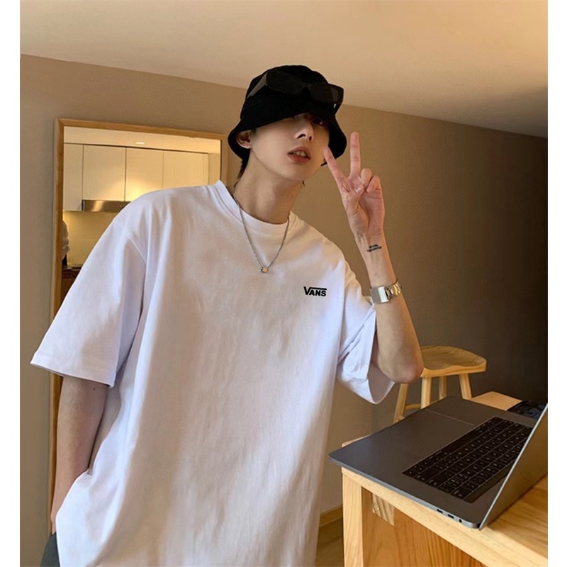 Áo Thun Cotton Tay Ngắn Dáng Rộng Plus Size Unisex