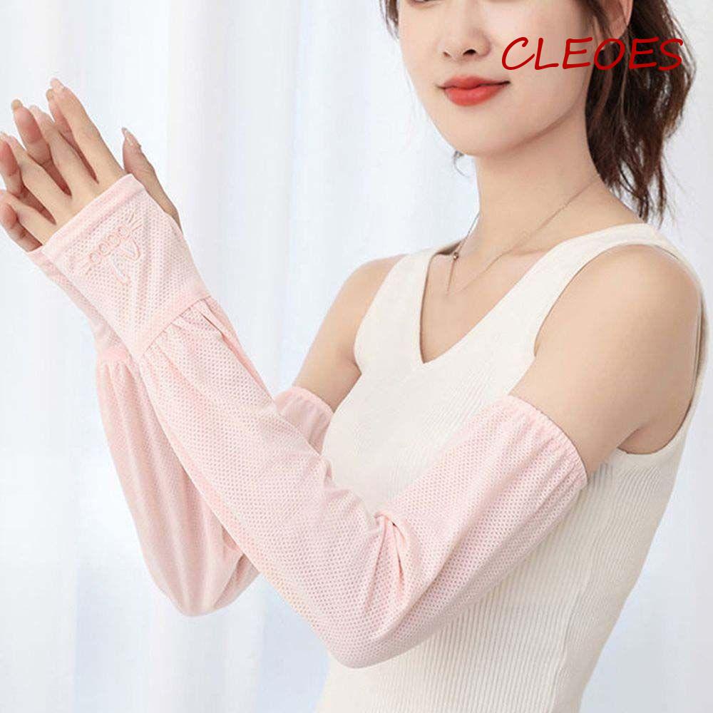 Găng Tay Chống Nắng Vải Lụa Mềm Mại Hở Ngón Hình Thỏ Thời Trang Mùa Hè Cho Nữ